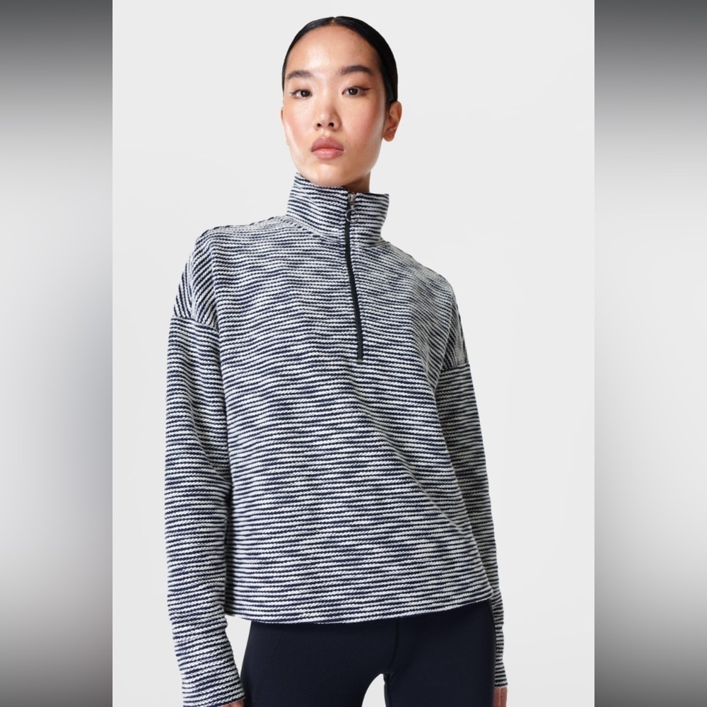 Sweaty Betty Rest Up Half Zip Pullover 8 Athleisure‎ Streetwear Layered Winter